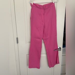 Pink linen pants